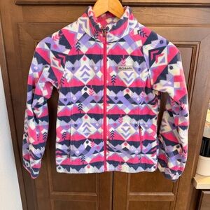 Columbia Multicolor Geometric Fleece Jacket